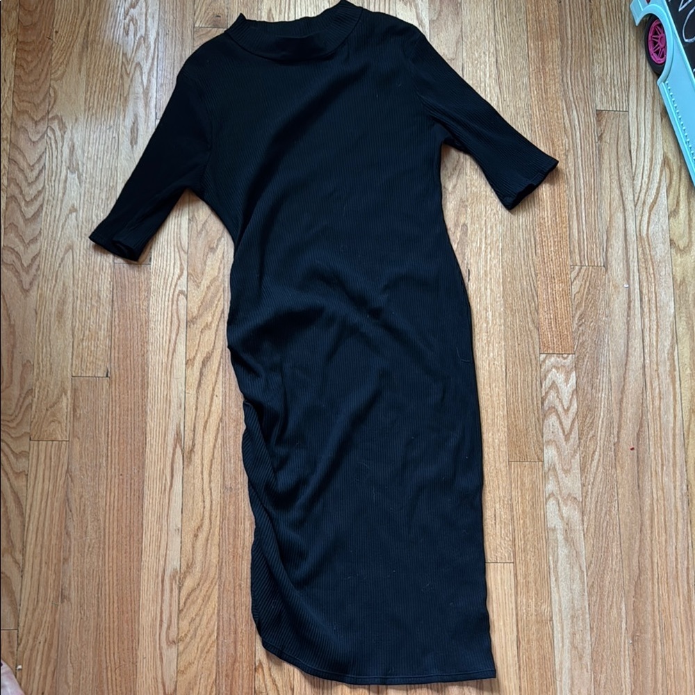 Stitch Drop Black Dress